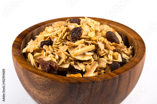 breakfast cereals in wood bowl © romantsubin