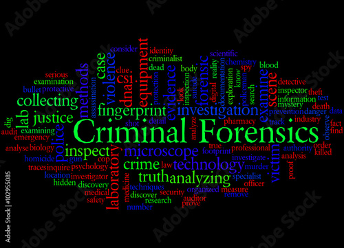 Criminal Forensics, word cloud concept 9