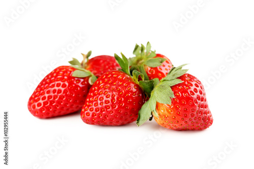 Wallpaper Mural Strawberry isolated on a white, close up Torontodigital.ca