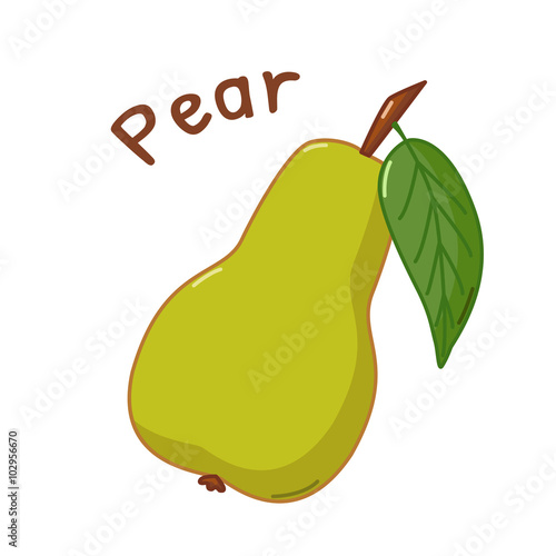 Isolated pear icon