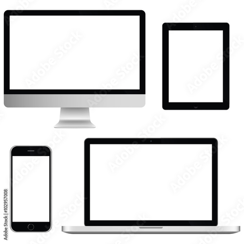 Illustration Graphic Vector Set Communication Technology with wh