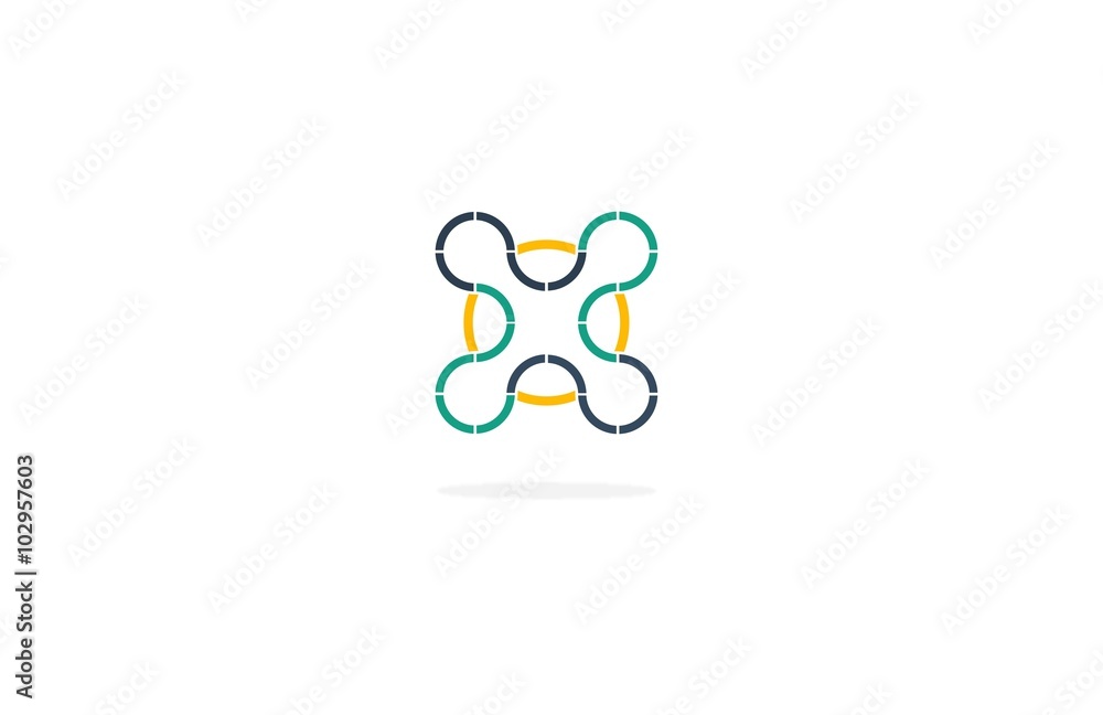 round circle connection logo