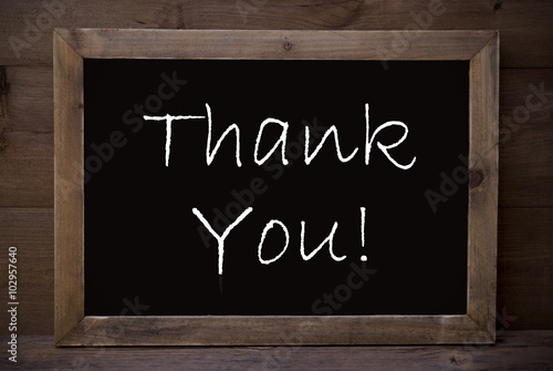 Chalkboard With Thank You
