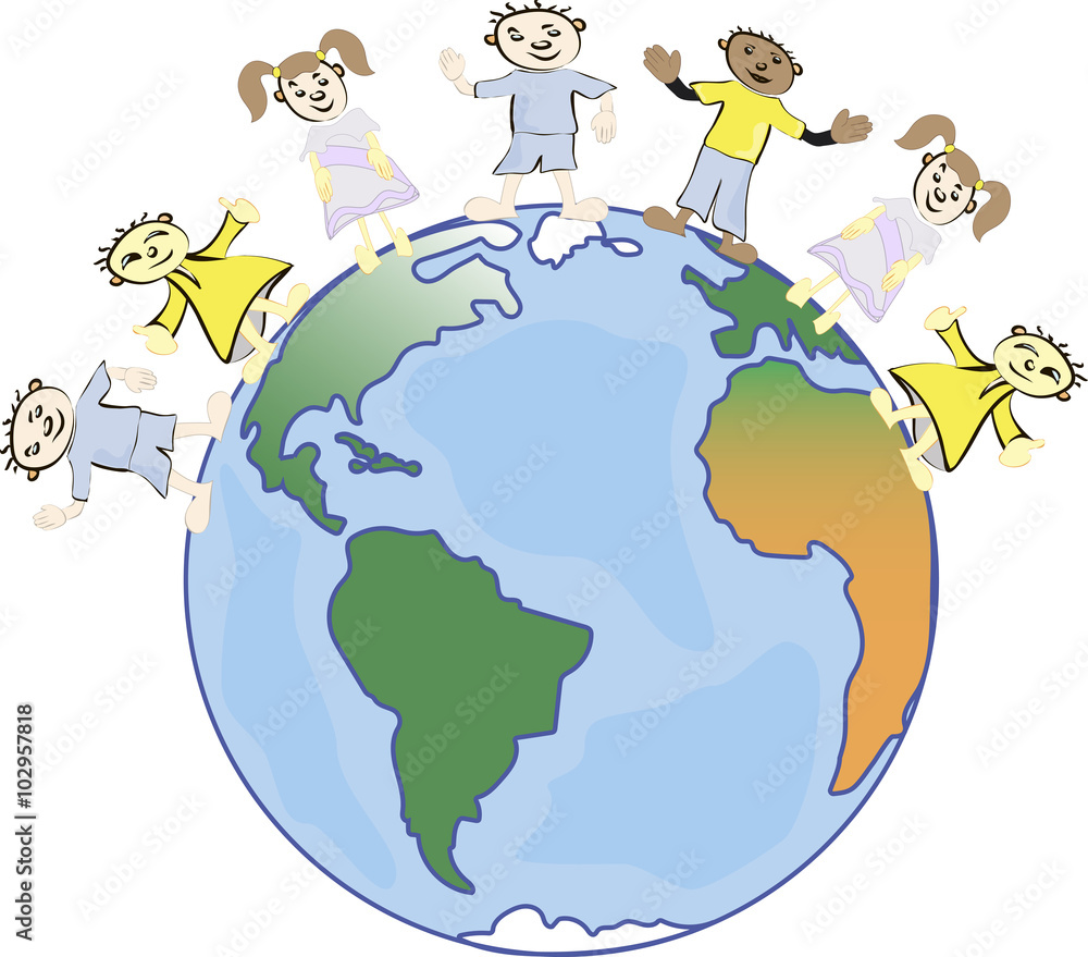 multicultural children on planet earth, cultural diversity, traditional folk costumes. Earth is my friend. multicultural children on planet earth, cultural diversity, traditional folk costumes. Earth is my friend.
