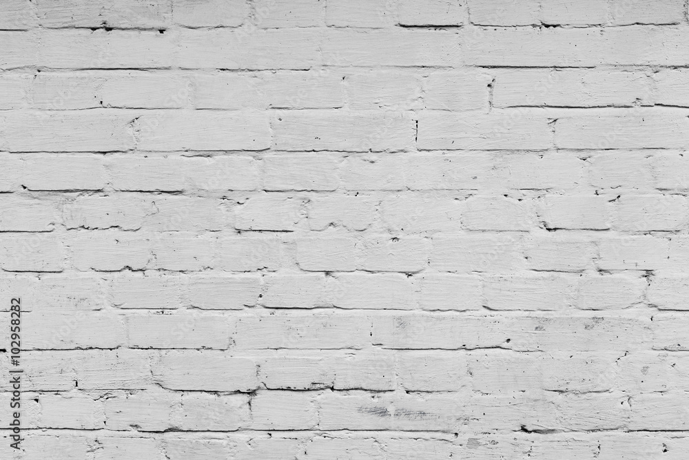 White brick wall White brick wall