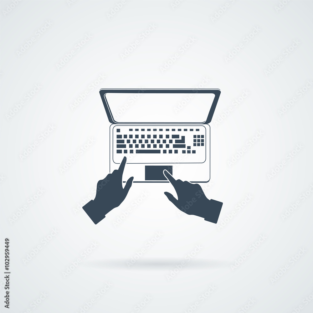 Use laptop Icon Vector. 