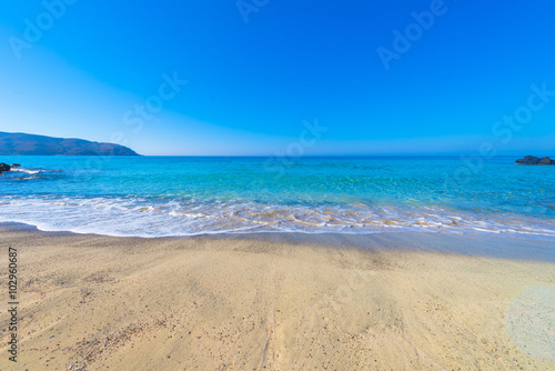 Turquoise sea water at Kedrodasos beach  Crete