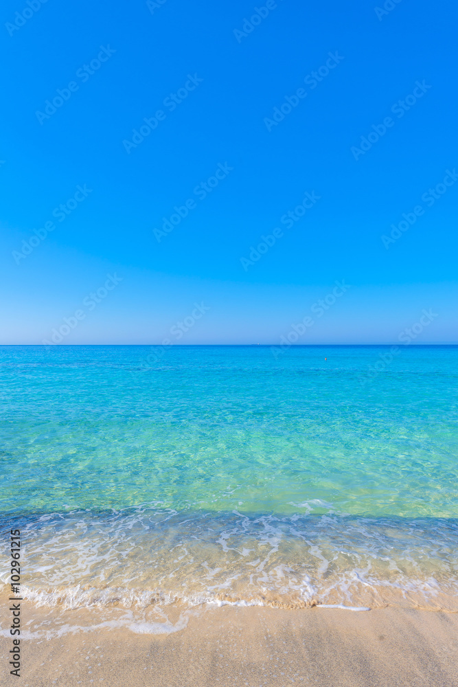 Turquoise sea water at Kedrodasos beach, Crete