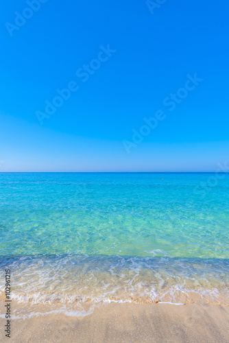 Turquoise sea water at Kedrodasos beach  Crete