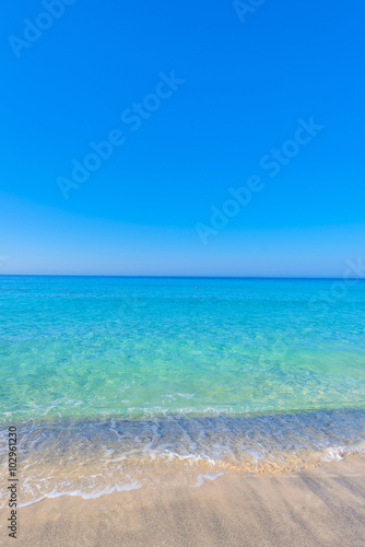 Turquoise sea water at Kedrodasos beach  Crete
