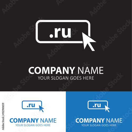 Domain RU icon. Top-level internet domain