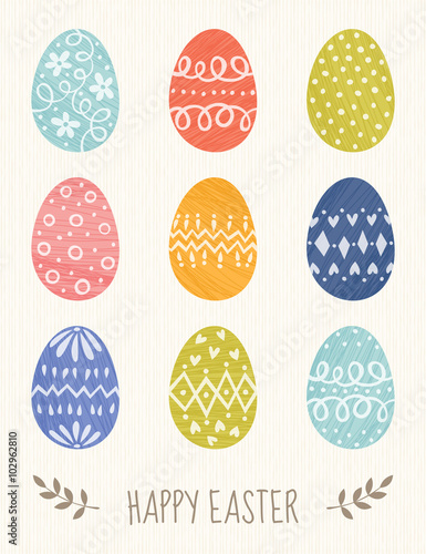 Decorative Eggs Easter Card