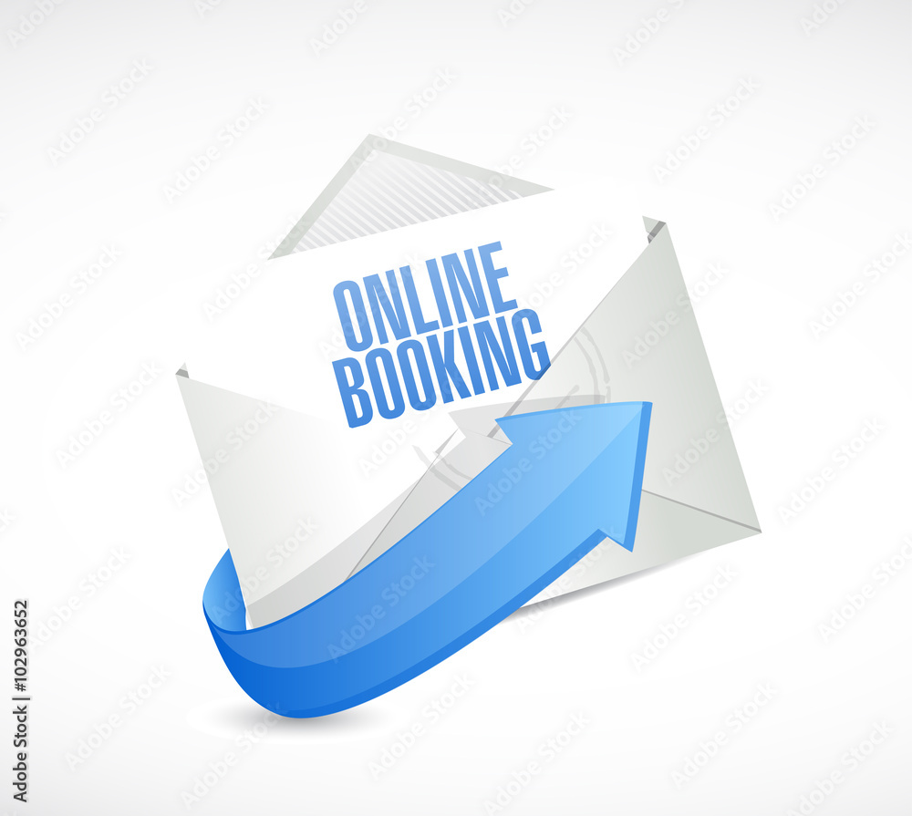 online booking email sign concept online booking email sign concept