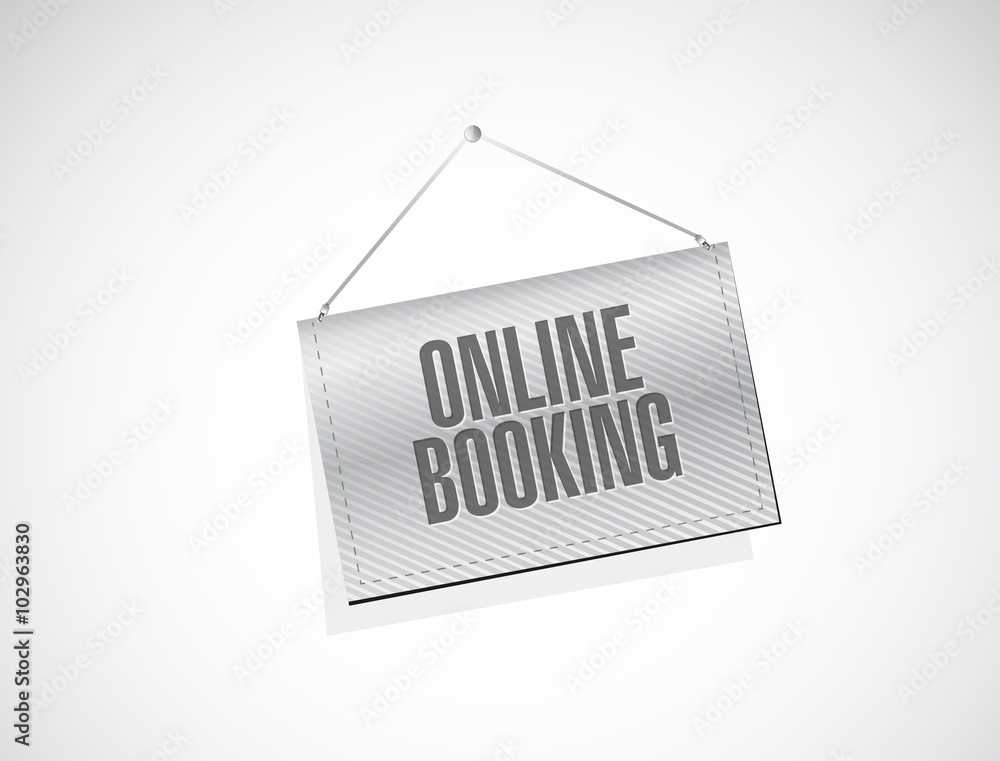 online booking banner sign concept online booking banner sign concept