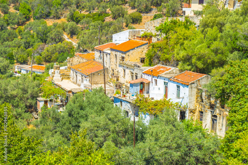 Traditional village in Crete, Greece