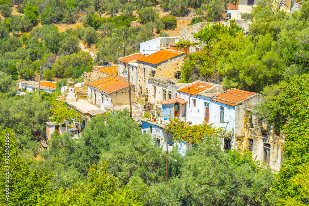 Fototapeta premium Traditional village in Crete, Greece