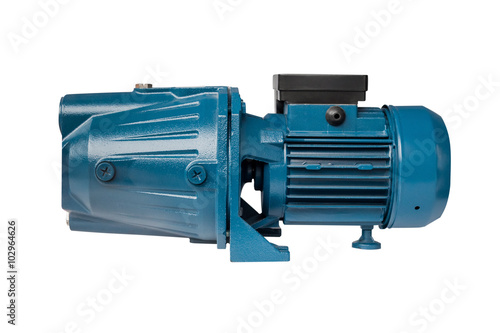 motor for the water pump isolated on a white background