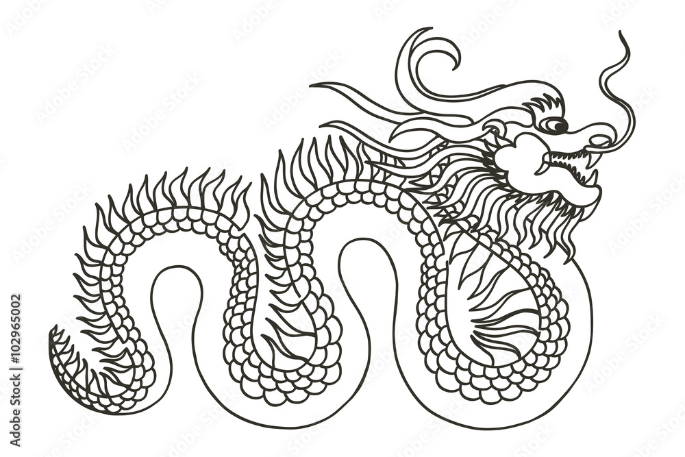 Chinese Dragon. Asia. Chinese Dragon. Asia.