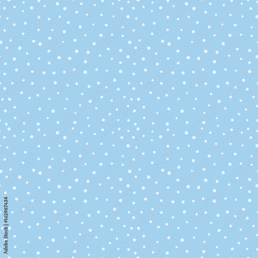 Repeating dotted background. Seamless pattern. Snow background
