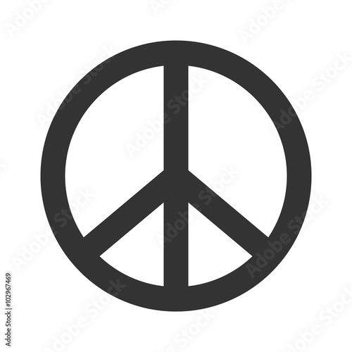 Peace sign. Hippie symbol of peace
