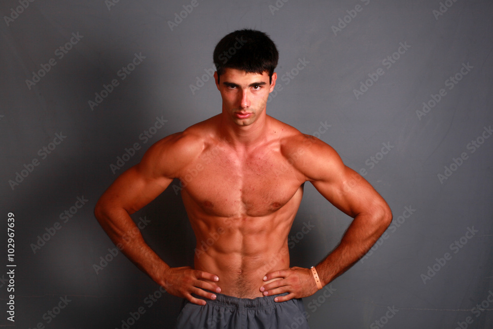 Naklejka premium Athlete looks into the camera