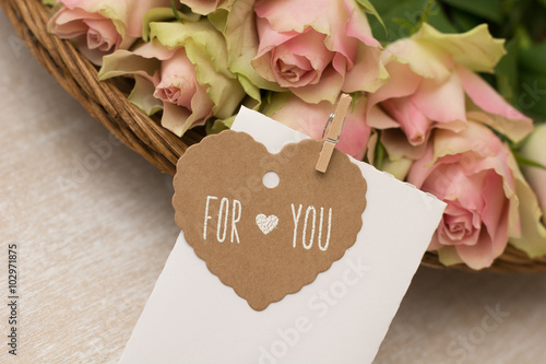 Gift and roses
