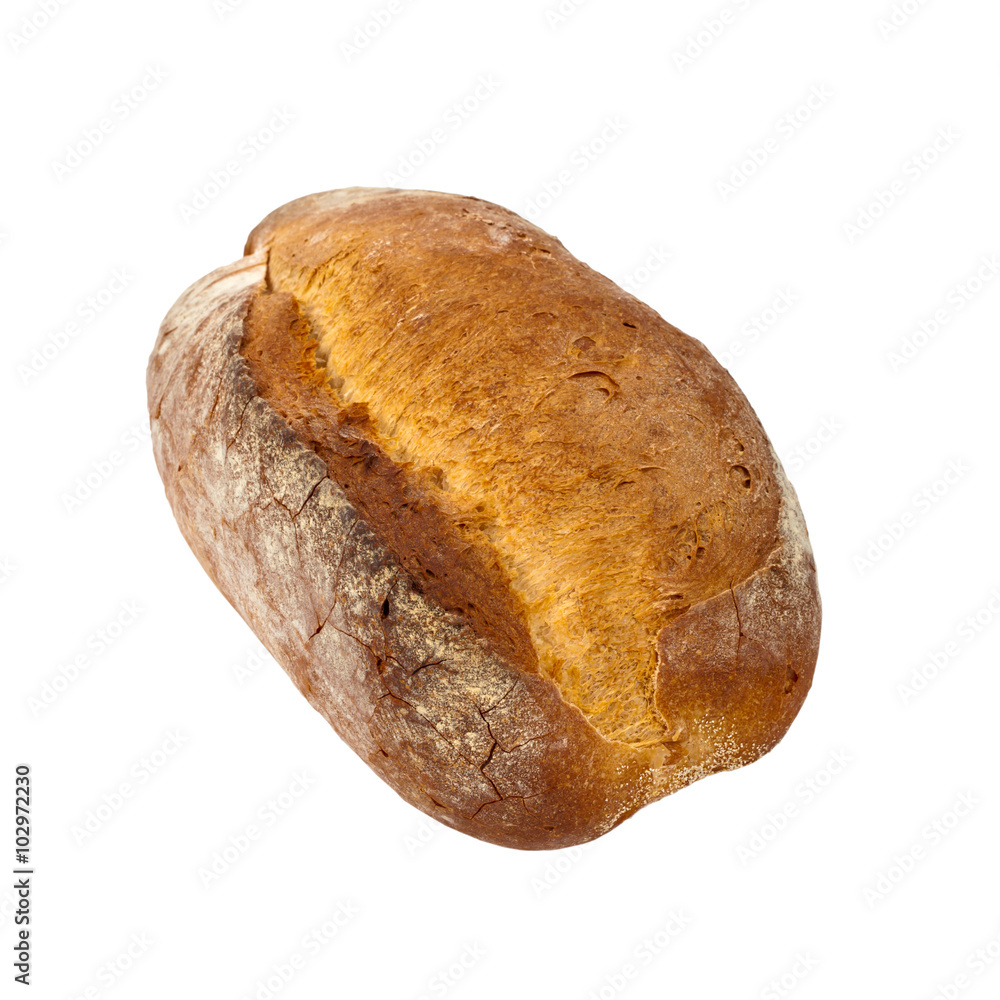 Bread isolated on white background. Selective focus. Bread isolated on white background. Selective focus.