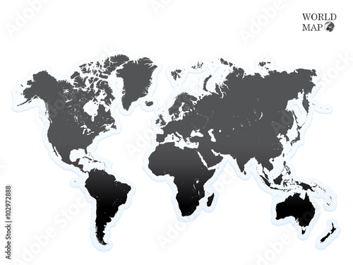 world map black.