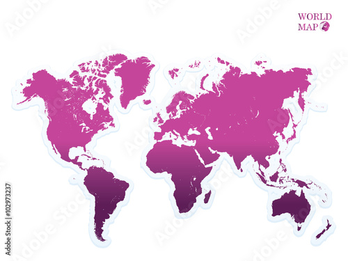 world map violet.