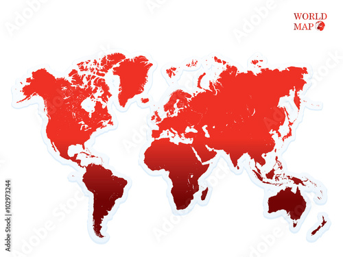 world map red.