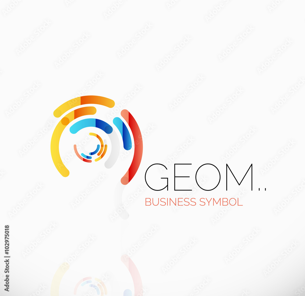 Logo, linear abstract geometric icon Logo, linear abstract geometric icon