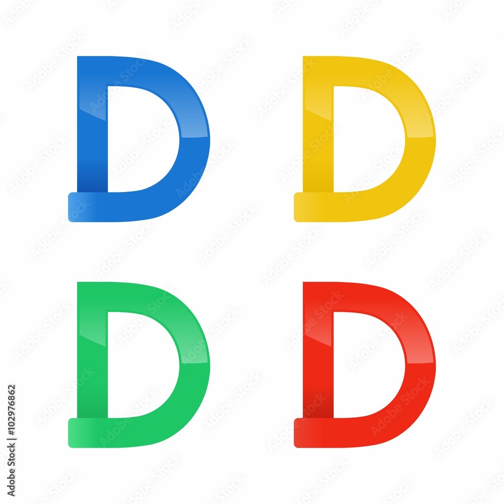 D Icon Logo Vector D Icon Logo Vector