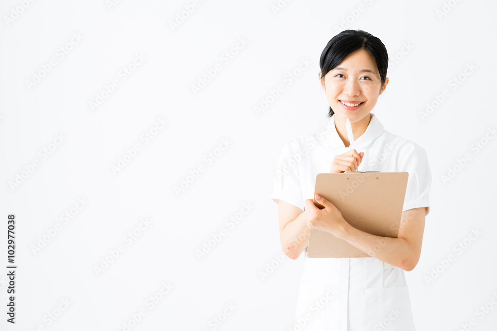 portrait of asian nurse isolated on white background portrait of asian nurse isolated on white background