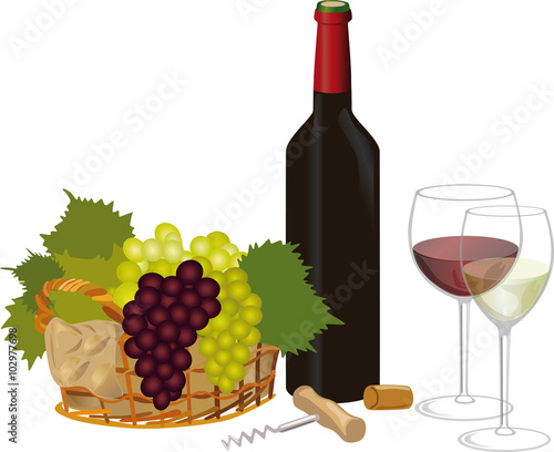 Rotwein und Weißwein