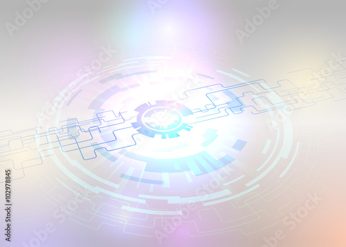 electric circuit, communication network, technological abstract image, vector illustration