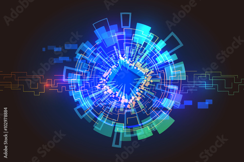 electric circuit, communication network, technological abstract image, vector illustration
