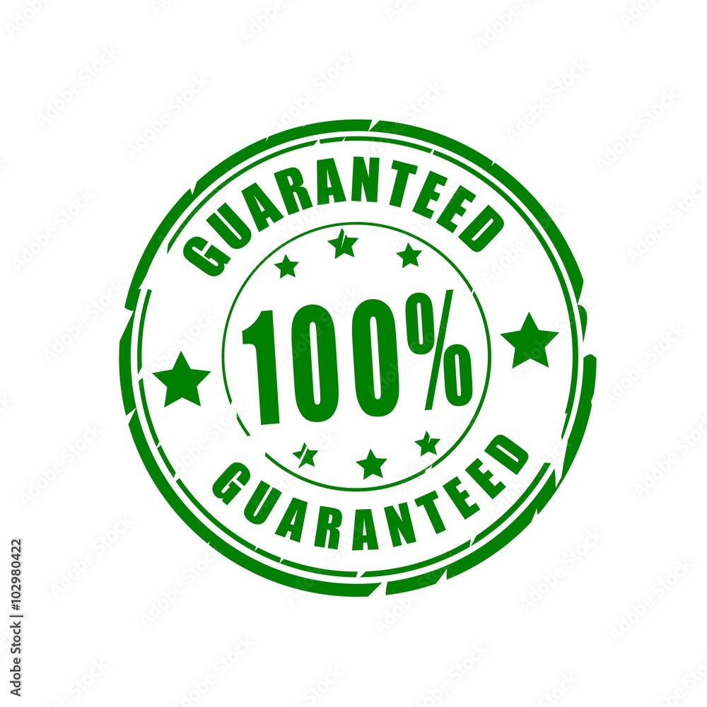 100 % guaranteed vector stamp 100 % guaranteed vector stamp