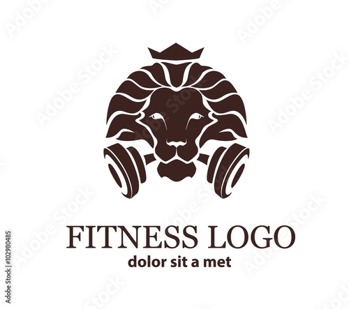 Lion Sport, Fitness Logo Vector Template