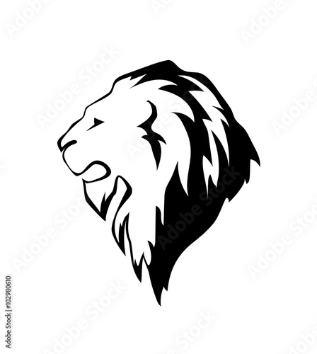 lion head in profile. Template Logo
