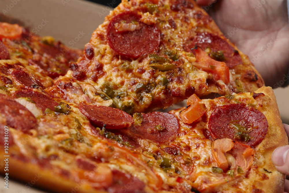 Pizza with sausage Pizza with sausage