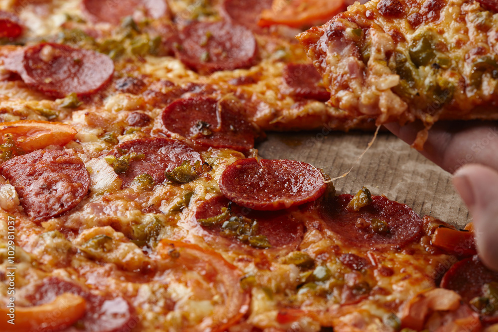 Pizza with sausage Pizza with sausage