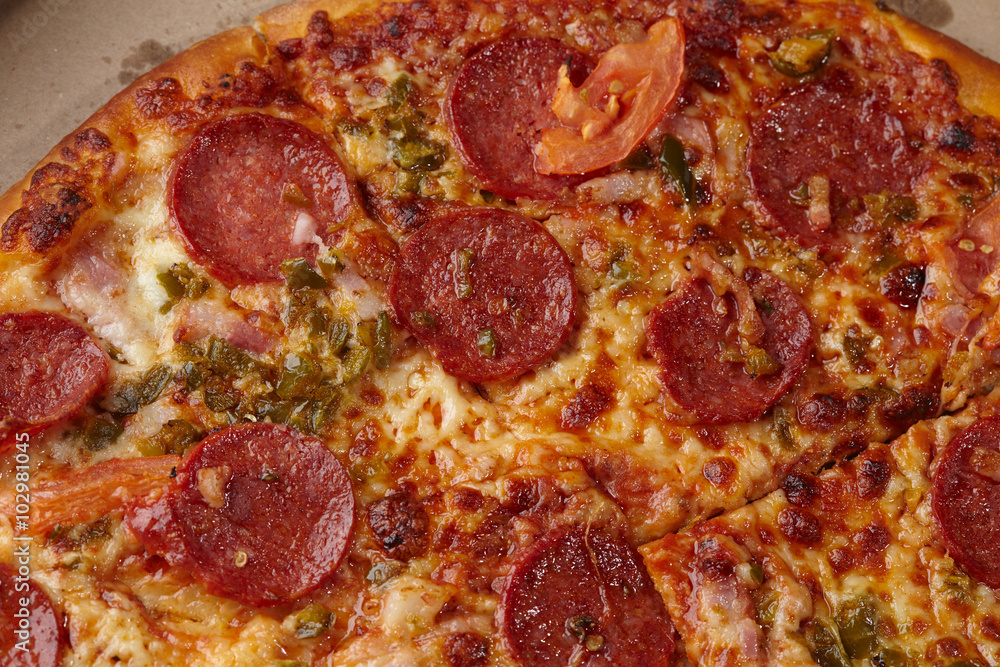 Pizza with sausage Pizza with sausage