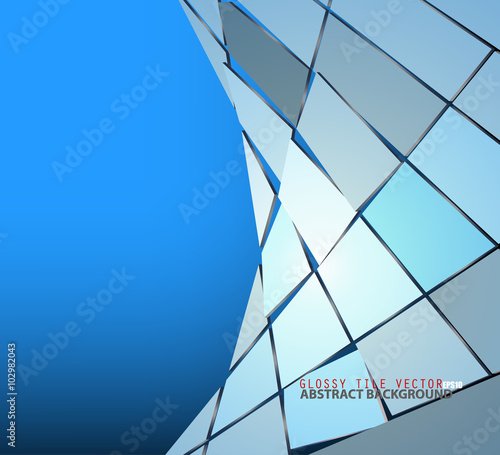 Glossy tile scene vector abstract background