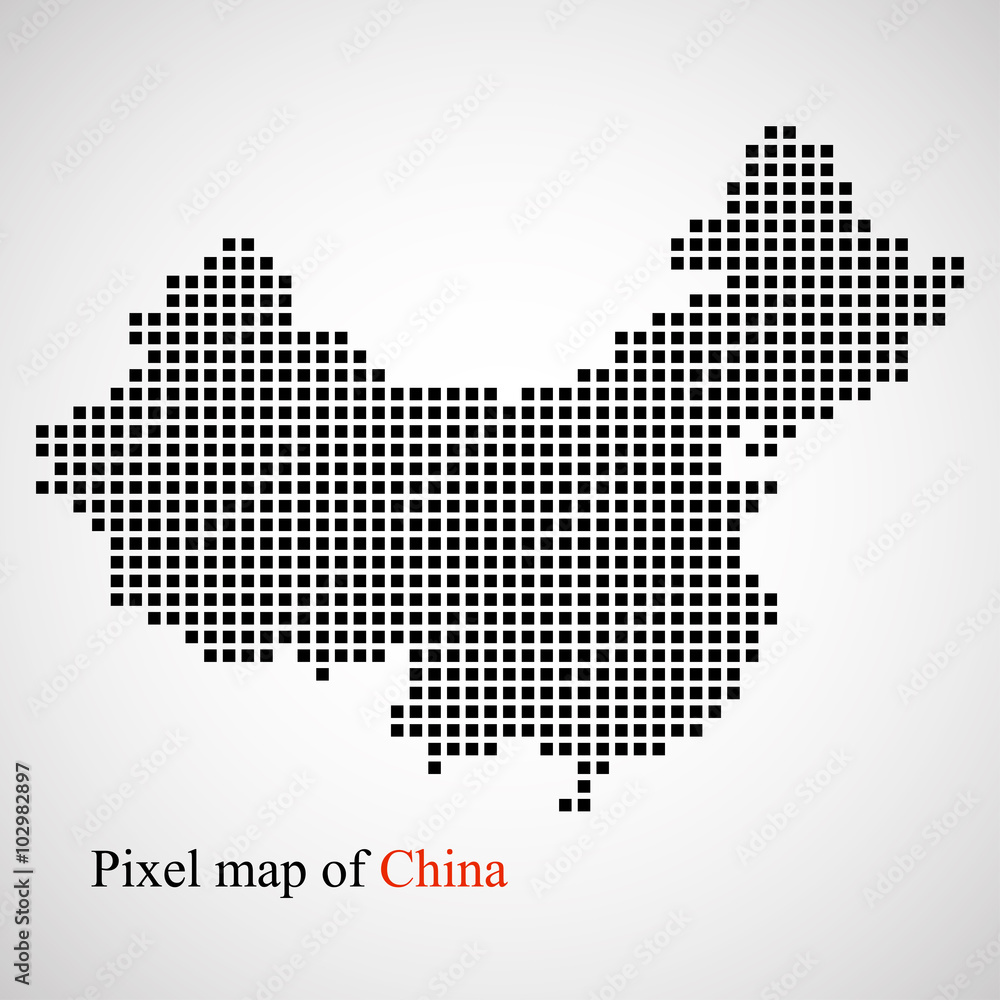 Pixel map of China