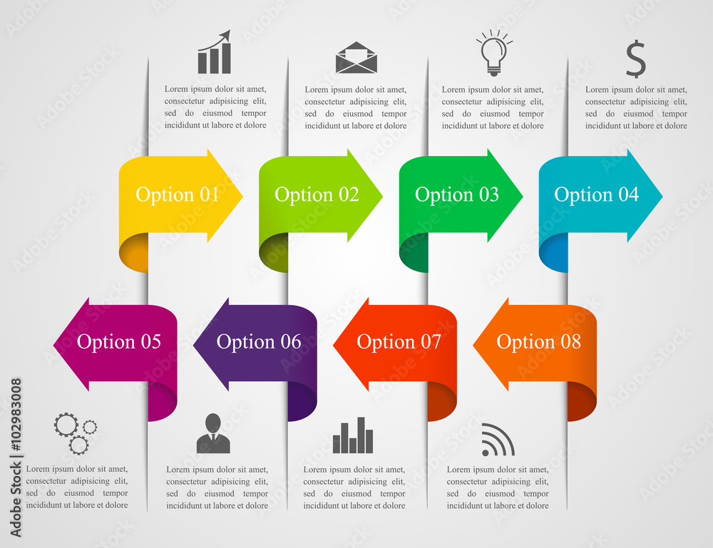 Infographics arrow template Infographics arrow template