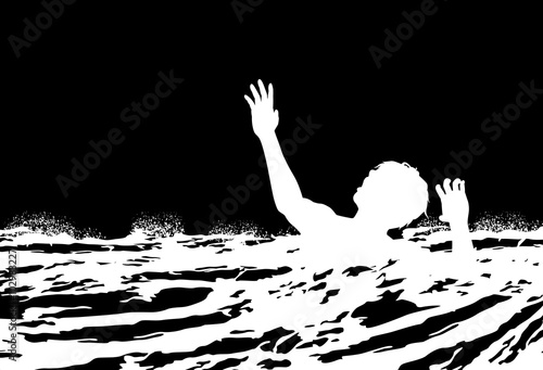 Man drowning