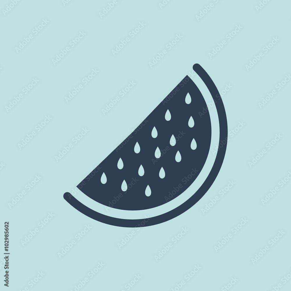 Icon of Watermelon Slice. EPS-10. Icon of Watermelon Slice. EPS-10.