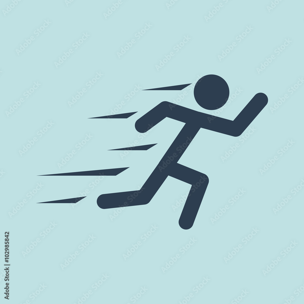 Icon of Runner. EPS-10. Icon of Runner. EPS-10.