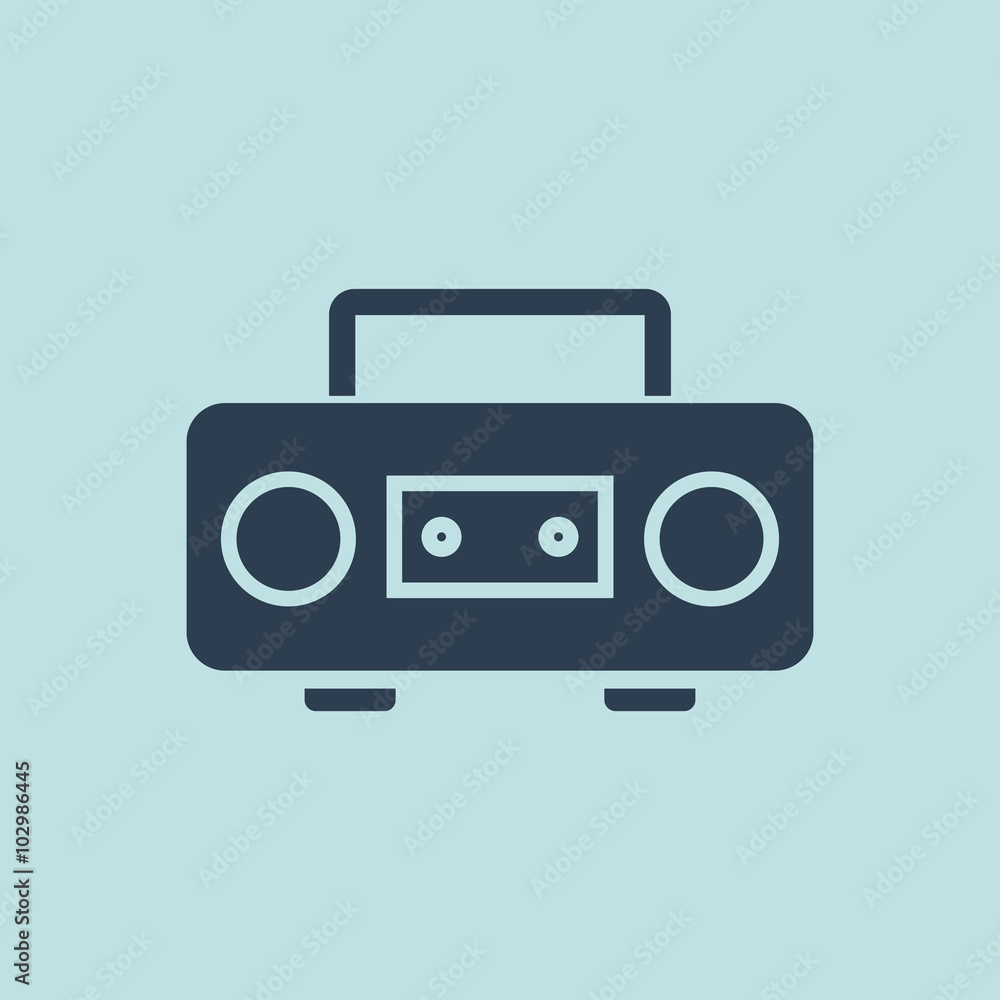 Icon of Cassette Player. EPS-10. Icon of Cassette Player. EPS-10.