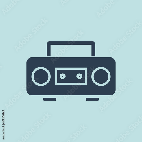 Icon of Cassette Player. EPS-10.